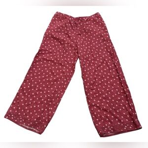 Garnet Hill Floral Linen Pants with Pintuck Hem